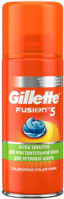 Гель для бритья Gillette Fusion Ultra Sensitive для чувствительной кожи, 75мл