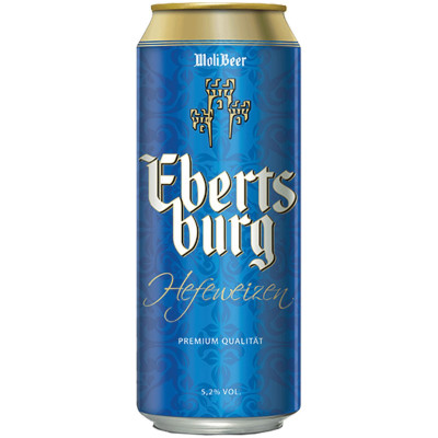 Пиво Ebertsburg Hefeweizen светлое пшеничное нефильтрованное, 24х500мл