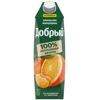 Напиток сокосодержащий Добрый Апельсин Мандарин, 1л