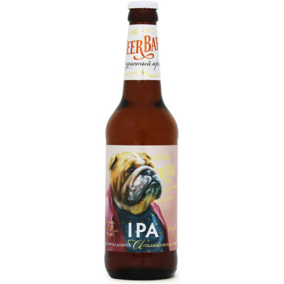 Пиво Породистый крафт Ipa светлое фильтрованное пастеризованное 7%, 450мл