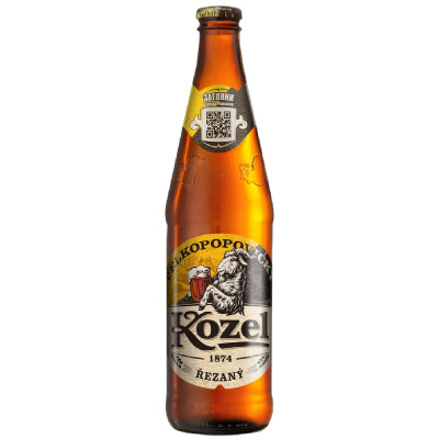 Пиво Velkopopovicky Kozel резаное светлое 4.7%, 450мл