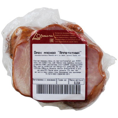 Орех мясной из свинины Дороничи Аппетитный копчёно-варёный