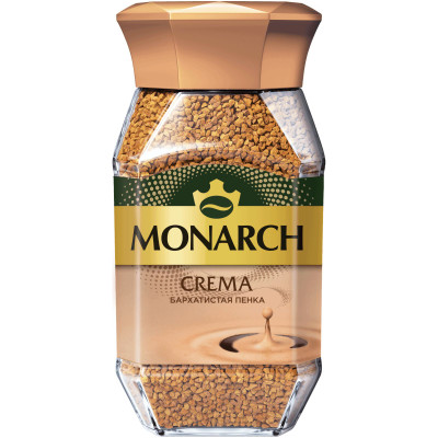 Кофе Monarch Crema натуральный растворимый сублимированный, 95г