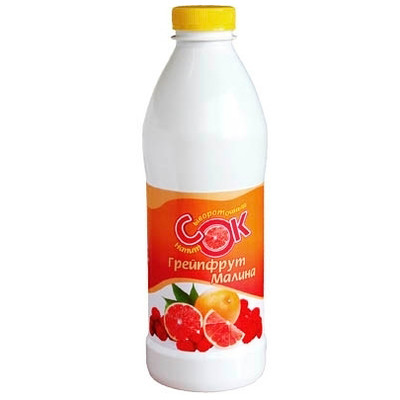 Напиток сывороточный Волжаночка Грейпфрут-малина пастеризованный с фруктовым соком, 450мл