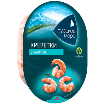 Мясо Русское Море креветки в заливке, 180г