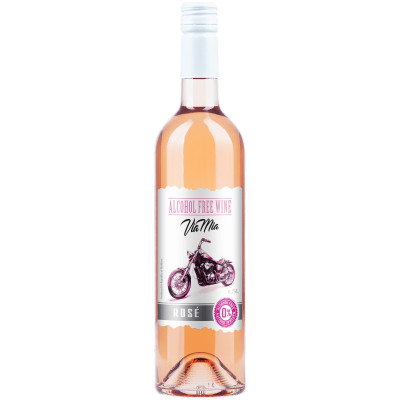 Вино Via Mia Rose розовое полусладкое безалкогольное 750мл