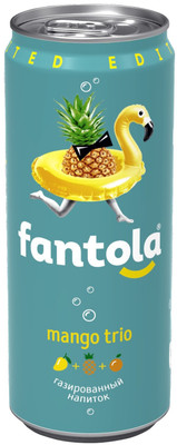 Напиток безалкогольный Fantola Манго трио газированный, 330мл