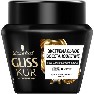 Маска Gliss Kur Экстремальное восстановление для сильно повреждённых волос, 300мл