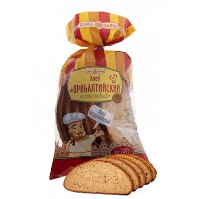 Хлеб Хлебозавод №28 Прибалтийский бездрожжевой ржано-пшеничный нарезка, 200г