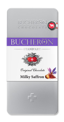 Шоколад молочный Bucheron с шафраном и орехами, 100г