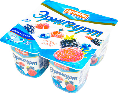 Продукт йогуртный Эрмигурт лесные ягоды 3.2%, 100г