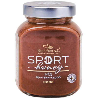 Мёд Берестов АС Sport Honey натуральный с протеином и кэробом, 500г