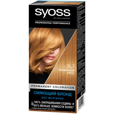 Крем-краска для волос Сьёсс Color карамельный блонд 8-7, 115мл