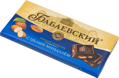 Шоколад тёмный Бабаевский с целым миндалем, 200г