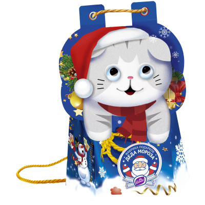 Новогодний подарок Konti в виде рюкзачка-котёнка, 500г