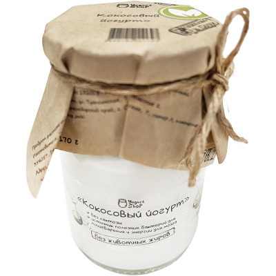 Йогурт Yogurt Shop кокосовый термостатный растительный с бифидобактериями, 170г