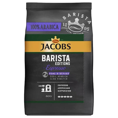 Кофе Jacobs Barista Editions Espresso натуральный жареный в зёрнах, 800г