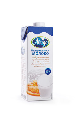 Молоко Авида пастеризованное 2.5%, 1л