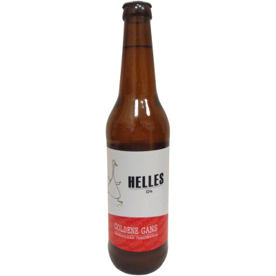 Пиво Goldene Gans Хеллес светлое нефильтрованное 4.5%, 500мл