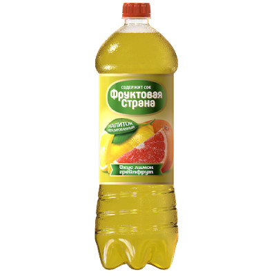 Напиток безалкогольный Фруктовая страна Вкус лимон-грейпфрут негазированный, 1.42л