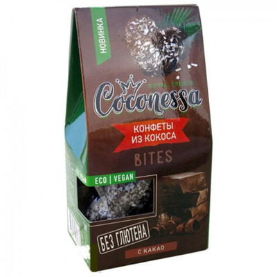 Конфеты кокосовые Coconessa с какао, 90г