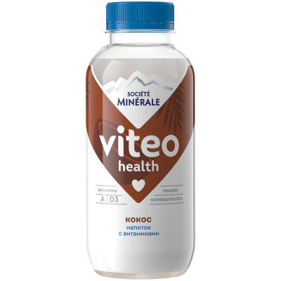 Напиток безалкогольный Societe Minerale Viteo со вкусом кокоса негазированный, 400мл