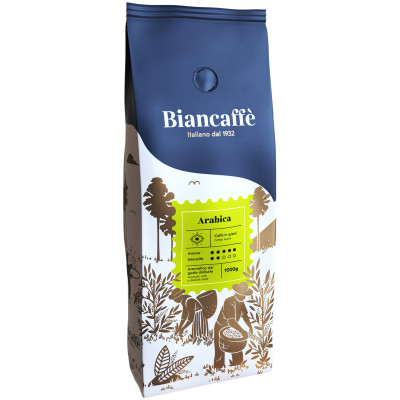 Кофе Biancaffe Arabica натуральный жареный в зёрнах, 1кг