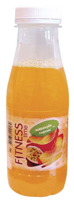 Напиток сывороточный Fitness Time с соками персика и маракуйи, 270мл