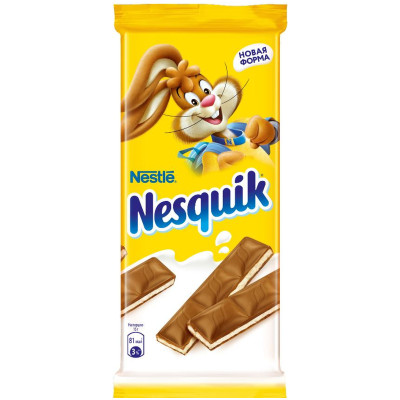 Шоколад молочный Nesquik с молочной начинкой, 90г