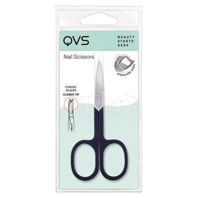 Ножницы QVS для маникюра изогнутые лезвия 82-10-1605