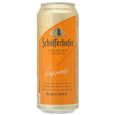Пиво Schofferhofer Хефевайцен светлое пшеничное нефильтрованное 5%, 500мл