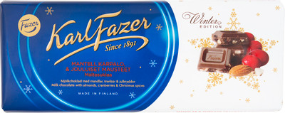 Шоколад молочный Fazer Karl Fazer миндаль-сушёная клюква-печенье-рождественские специи, 200г