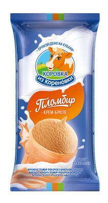 Пломбир Коровка из Кореновки крем-брюле стаканчик, 100г Пломбир Коровка из Кореновки крем-брюле стаканчик, 100г