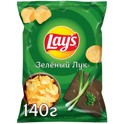 Чипсы картофельные Lay's со вкусом молодой зелёный лука, 140г