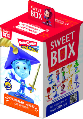 Карамель Sweet Box Конфитрейд на палочке с ароматом клубники и подарком, 11.4г