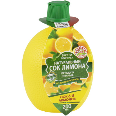 Сок лимона Азбука Продуктов натуральный, 200мл