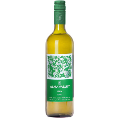 Вино Alma Valley White белое сухое 12%, 750мл