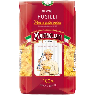 Макароны Maltagliati Фузилли из твёрдых сортов пшеницы, 450г
