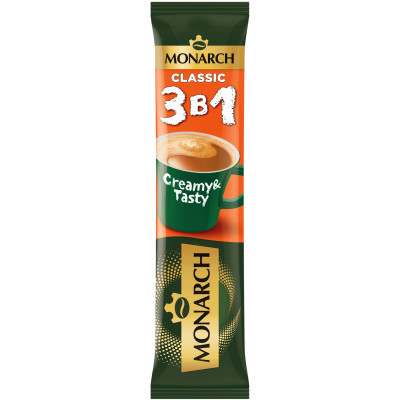 Напиток кофейный Monarch Classic растворимый 3 в 1, 13.5г