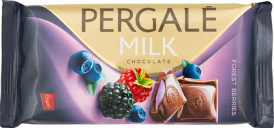 Шоколад молочный Pergale с лесными ягодами, 100г