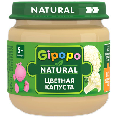 Пюре Gipopo из цветной капусты, 80г