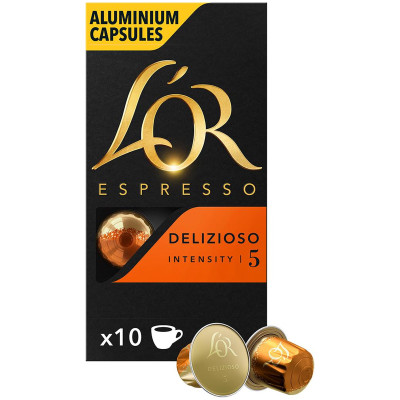 Кофе в капсулах L`or Espresso Delizioso жареный молотый, 10x5.2г