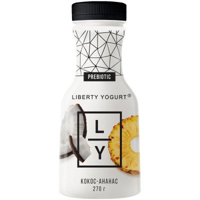 Йогурт Liberty Yogurt с ананасом личи и кокосом 1.5%, 270мл
