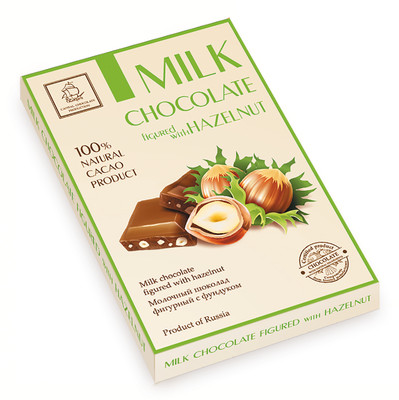 Шоколад молочный Кортес с фундуком, 75г