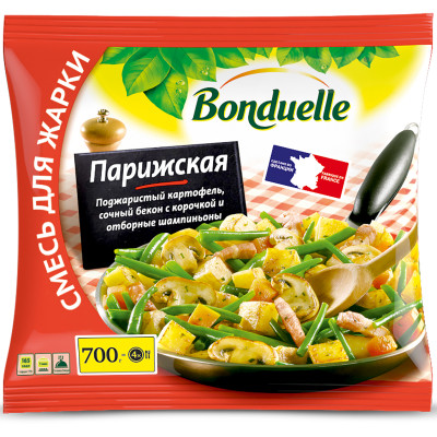 Смесь овощная Bonduelle Парижская для жарки с беконом быстрозамороженная, 700г
