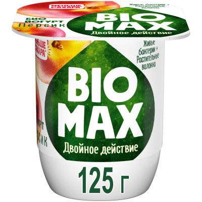 Биойогурт BioMax Персик 2.2%, 125г