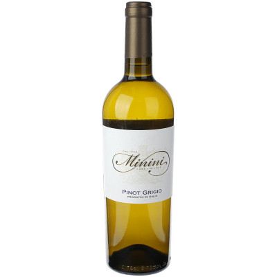 Вино Minini Pinot Grigio Шардоне белое сухое 12%, 750мл