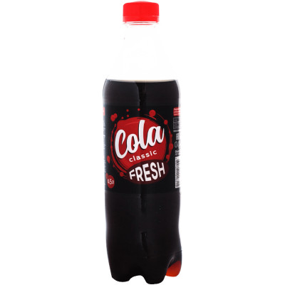 Напиток безалкогольный Fresh Cola сильногазированный, 500мл
