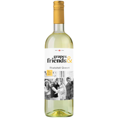 Вино Grapes&Friends ординарное сортовое белое сухое, 750мл