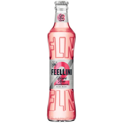 Напиток Feellini Dessert Rose слабоалкогольный газированный 5.5%, 330мл
